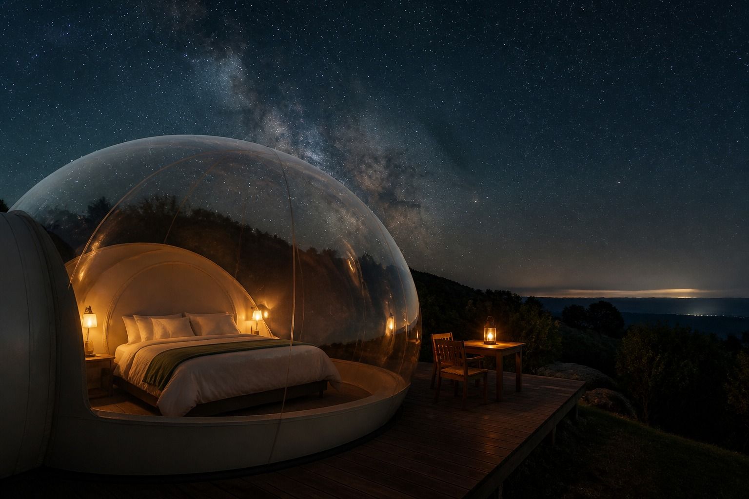 Dormir bajo las estrellas en una burbuja: experiencia real y límites