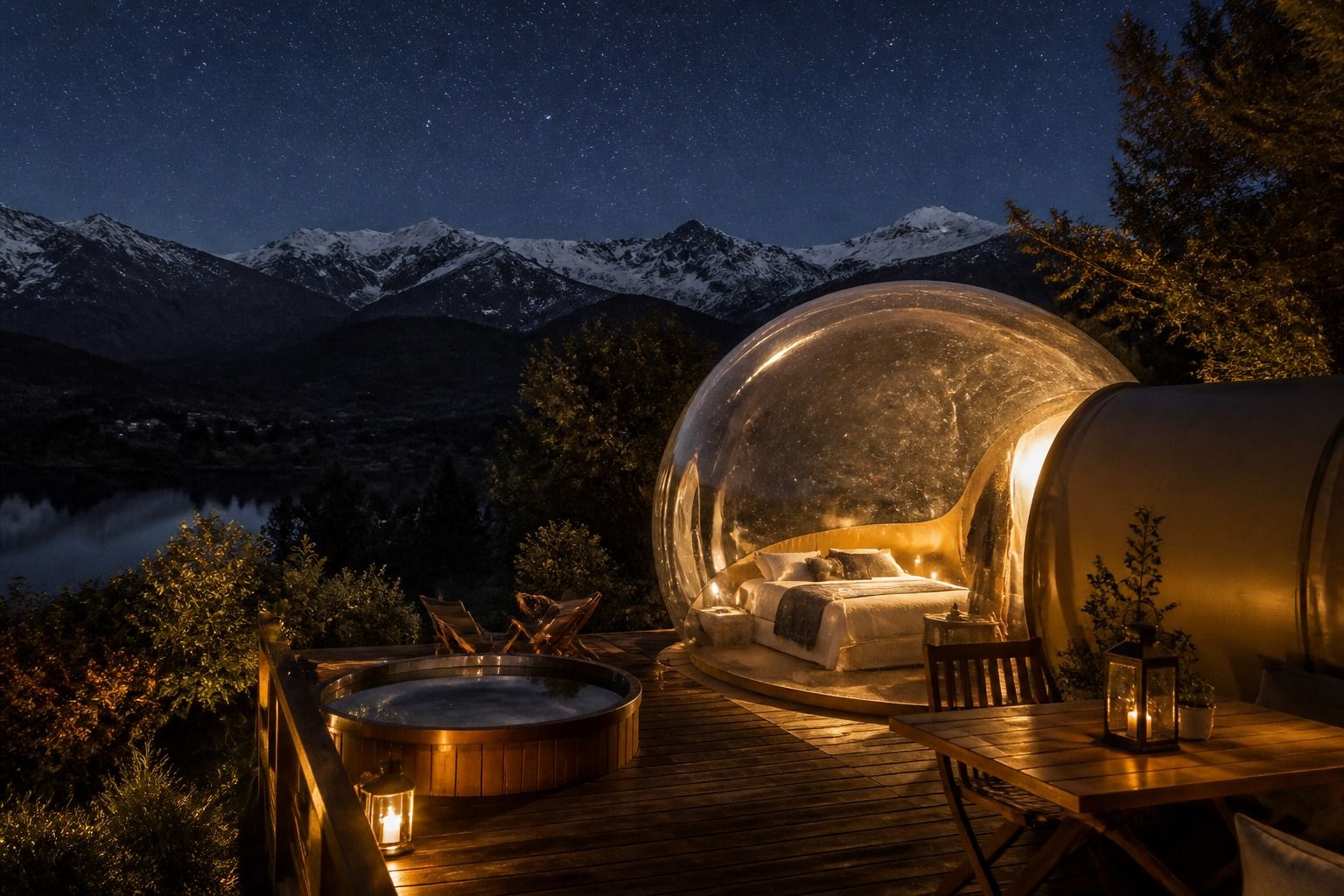 Glamping en Granada y Sierra Nevada: noche burbuja con clima de montaña